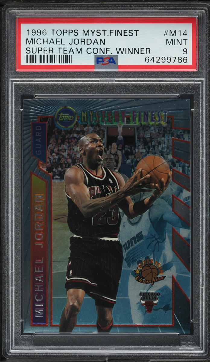 1996 Topps Mystery Finest Super Team Conference Winner Michael Jordan #M14 PSA 9