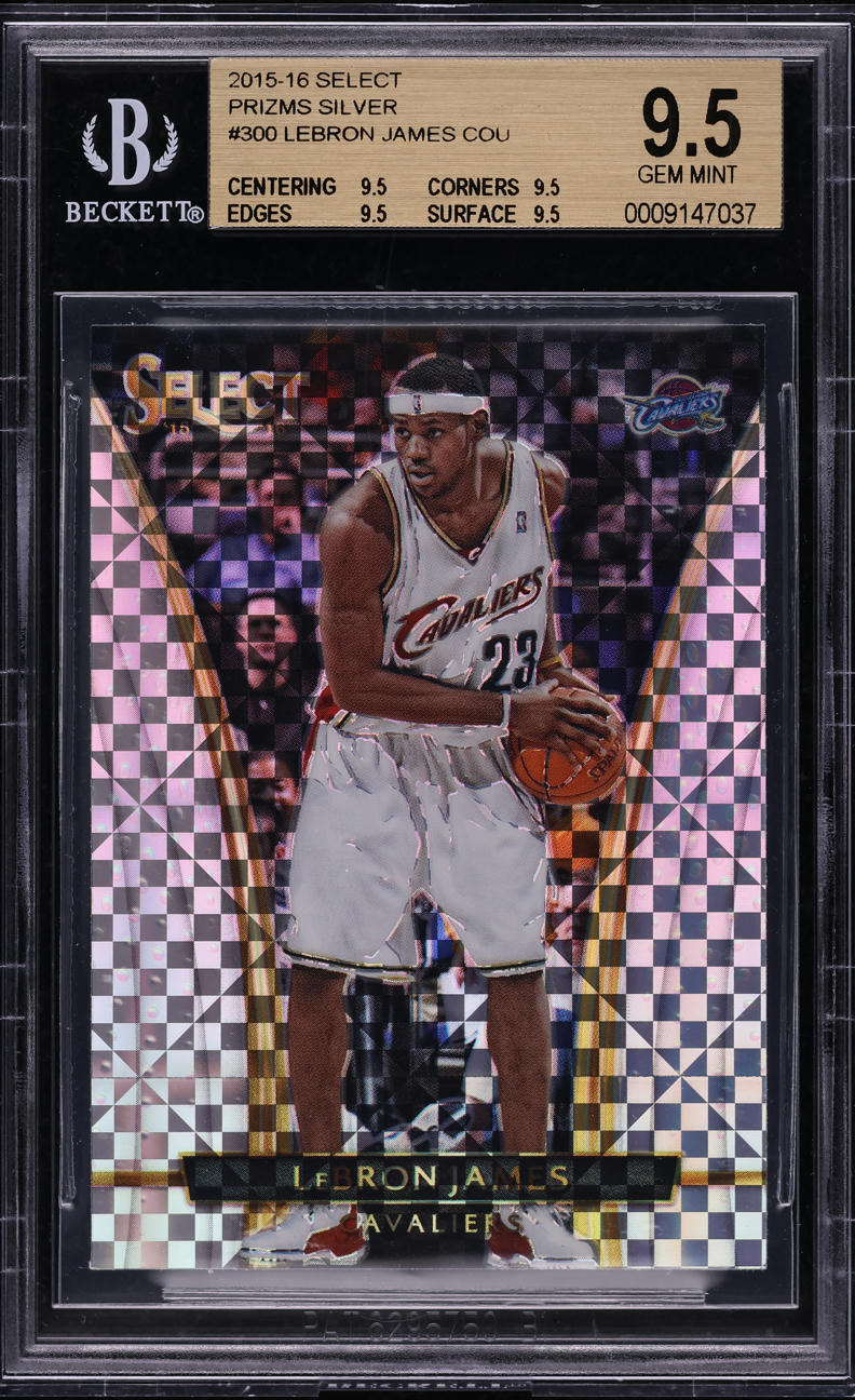 2015 Select Courtside Silver Prizm LeBron James #300 BGS 9.5 GEM MINT