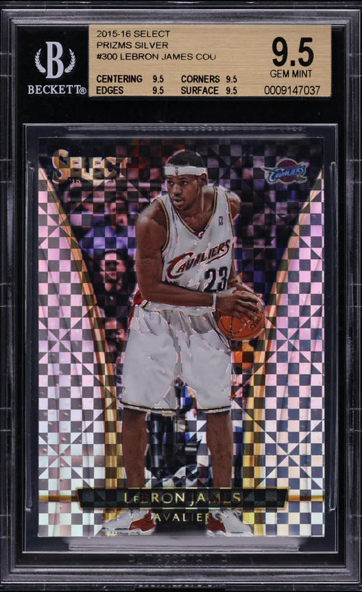 2015 Select Courtside Silver Prizm LeBron James #300 BGS 9.5 GEM