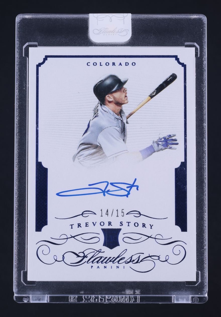 2016 Panini Flawless Sapphire Trevor Story ROOKIE AUTO /15 #RA-TS MBA AUTH