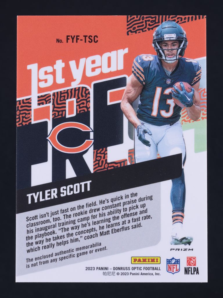 2023 Donruss Optic First Year Fresh Blue Hyper Tyler Scott ROOKIE PATCH ...