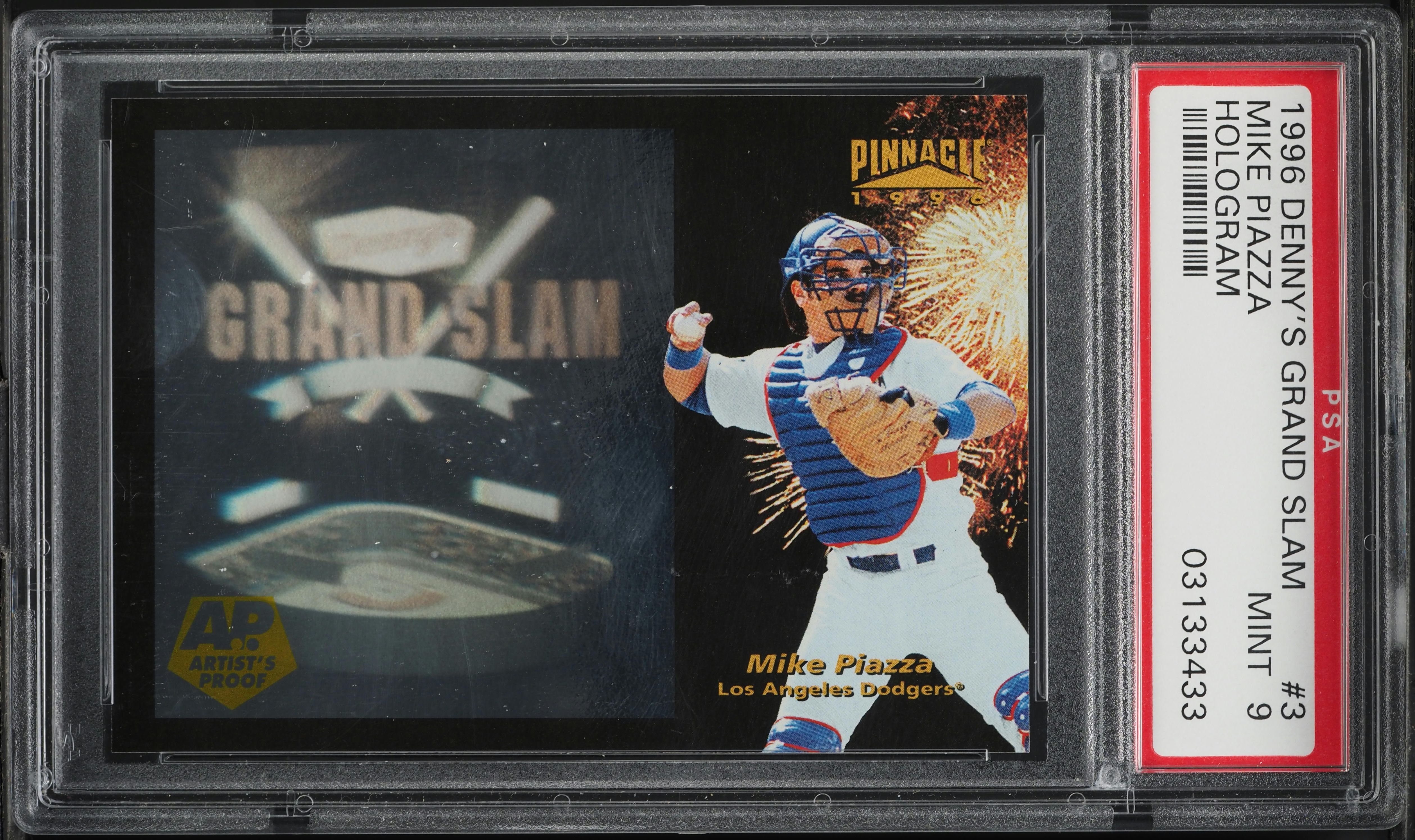 1996 Denny's Grand Slam Hologram Mike Piazza #3 PSA 9 MINT on