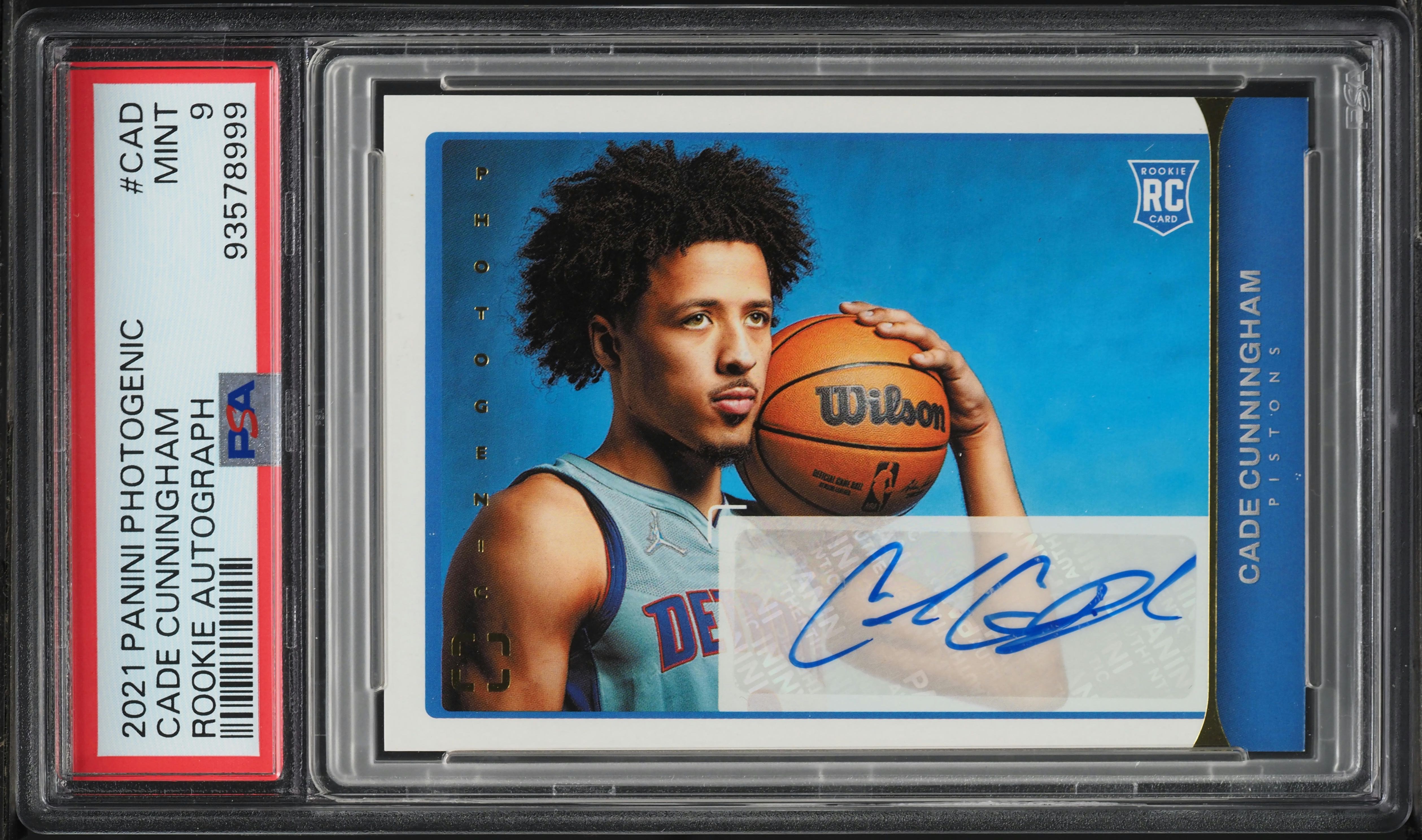 2021 Panini Photogenic Cade Cunningham ROOKIE AUTO #RS-CAD PSA 9