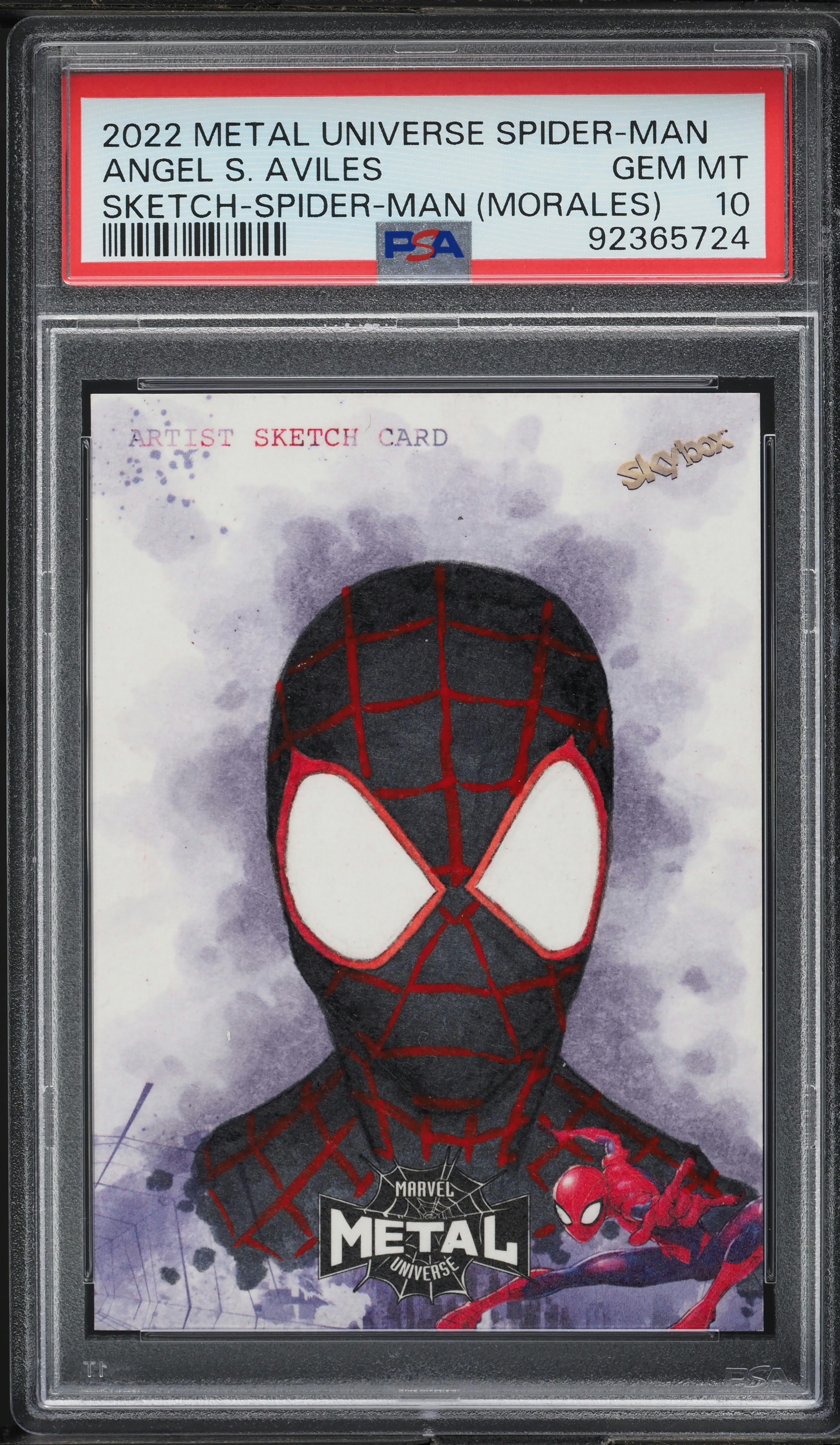 2022 Skybox Marvel Metal Universe Spider-Man Sketch Card Angel S