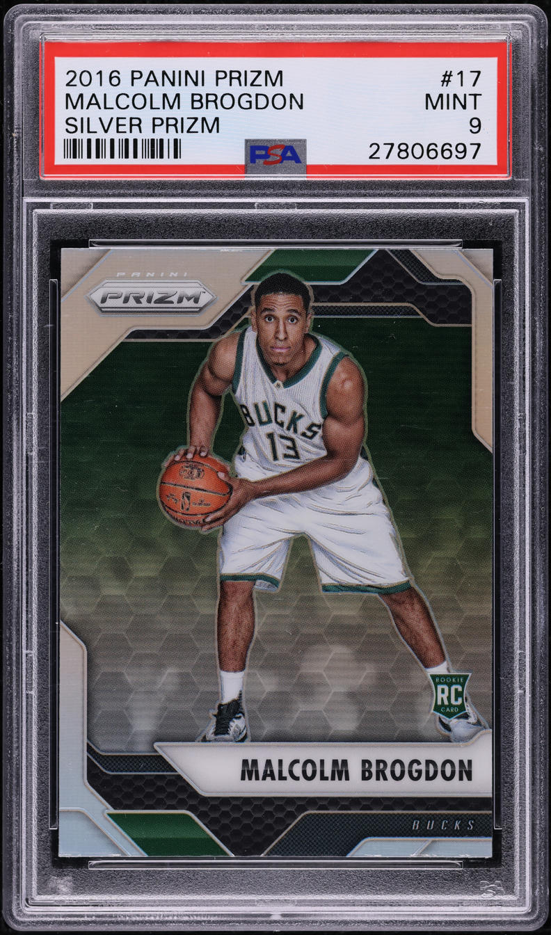 2016 Panini Prizm Silver Malcolm Brogdon ROOKIE #17 PSA 9 MINT