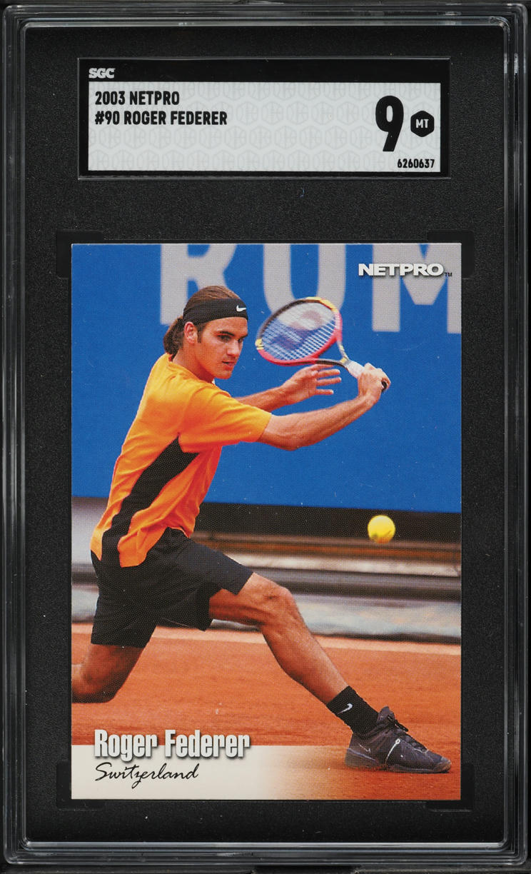 2003 Netpro Tennis Roger Federer ROOKIE #90 SGC 9 MINT