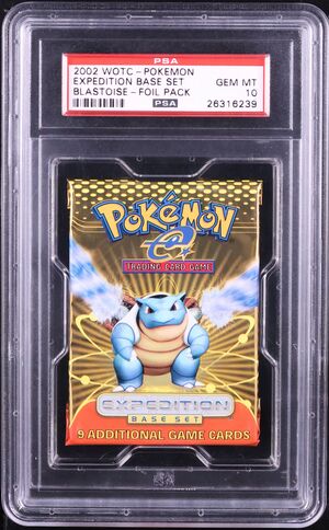 2002 Pokemon Expedition Base Set Foil Pack Blastoise PSA 10 GEM MINT on Fanatics Collect 2002 Pokemon Expedition Base Set Foil Pack Blastoise PSA 10 GEM MINT on Fanatics Collect