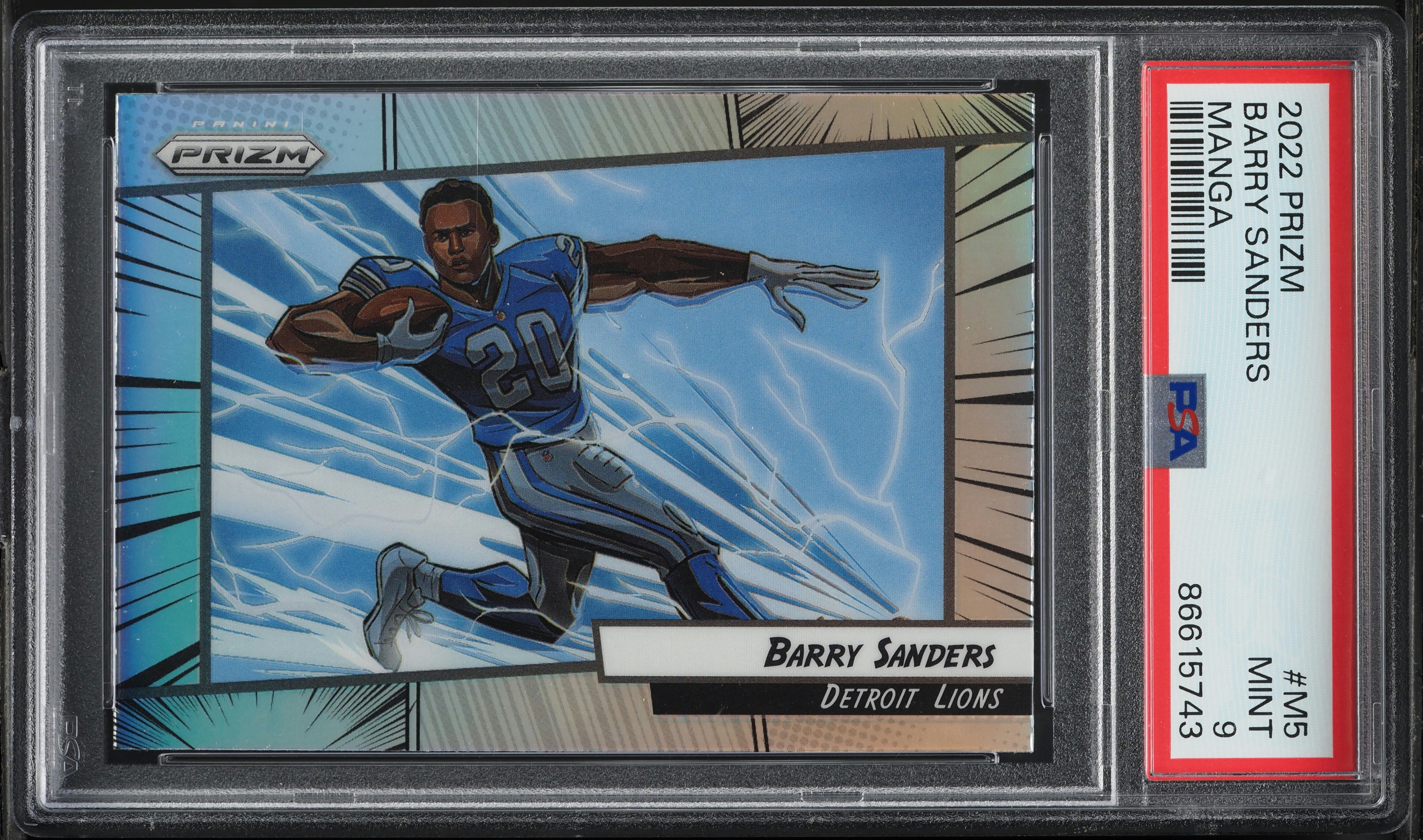 2022 Panini Prizm Manga Barry Sanders #M-5 PSA 9 MINT on Fanatics