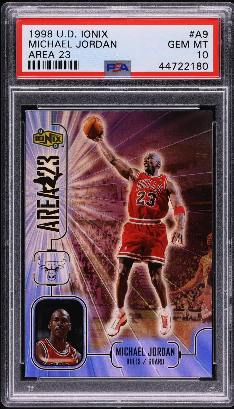 1998 Upper Deck Ionix Area 23 Michael Jordan #A9 PSA 10 GEM MINT