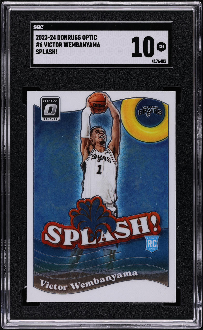 2023 Donruss Optic Splash! Victor Wembanyama ROOKIE #6 SGC 10 GEM MINT