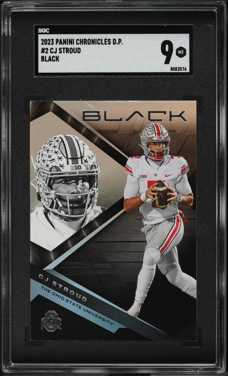 2023 Panini Chronicles Draft Picks Black C.J. Stroud ROOKIE #2 SGC 9 MINT