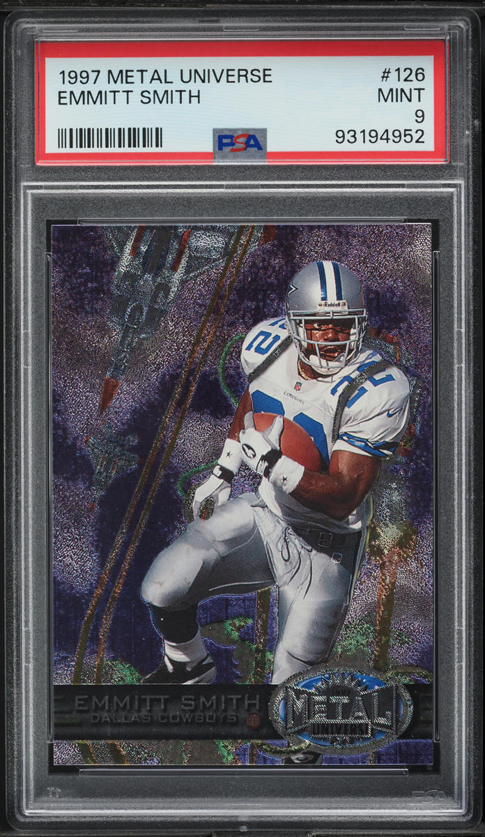 1997 Metal Universe Emmitt Smith #126 PSA 9 MINT