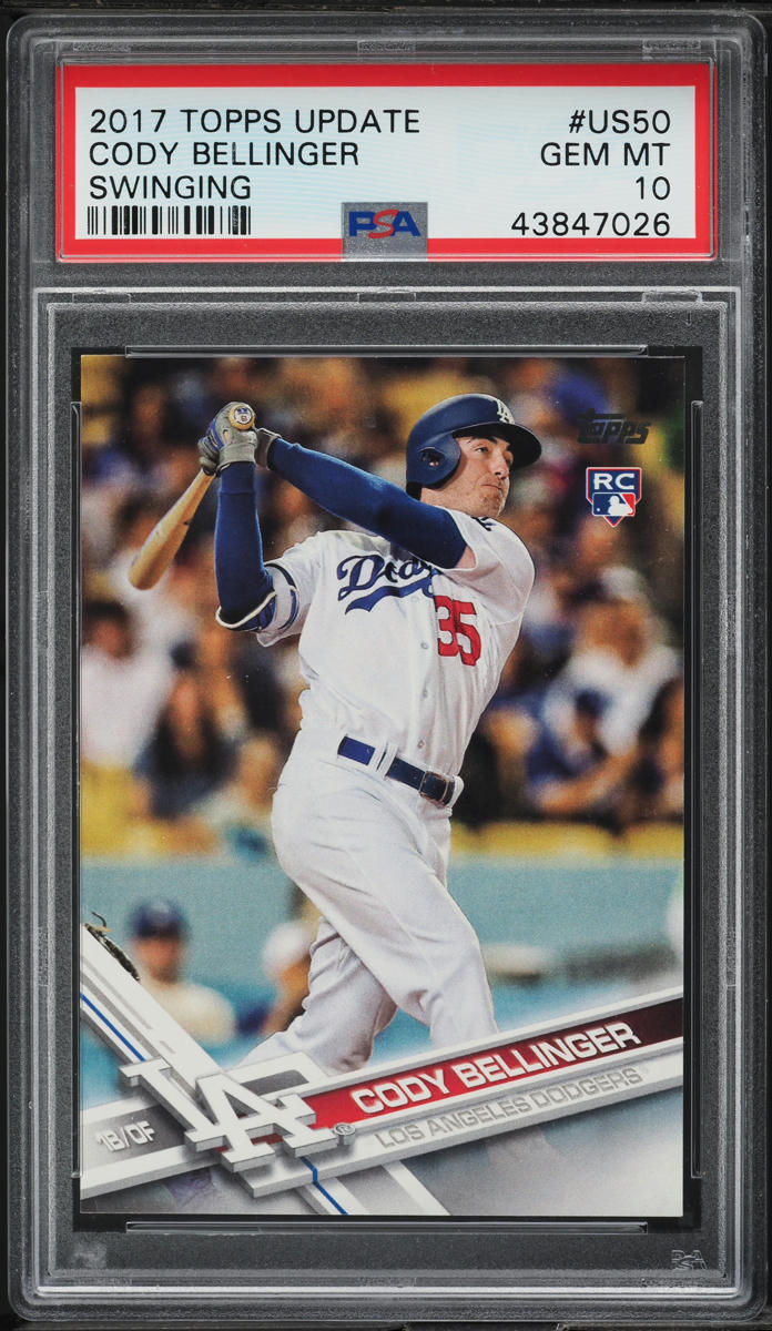 2017 Topps Update Swinging Cody Bellinger ROOKIE #US50 PSA 10 GEM MINT