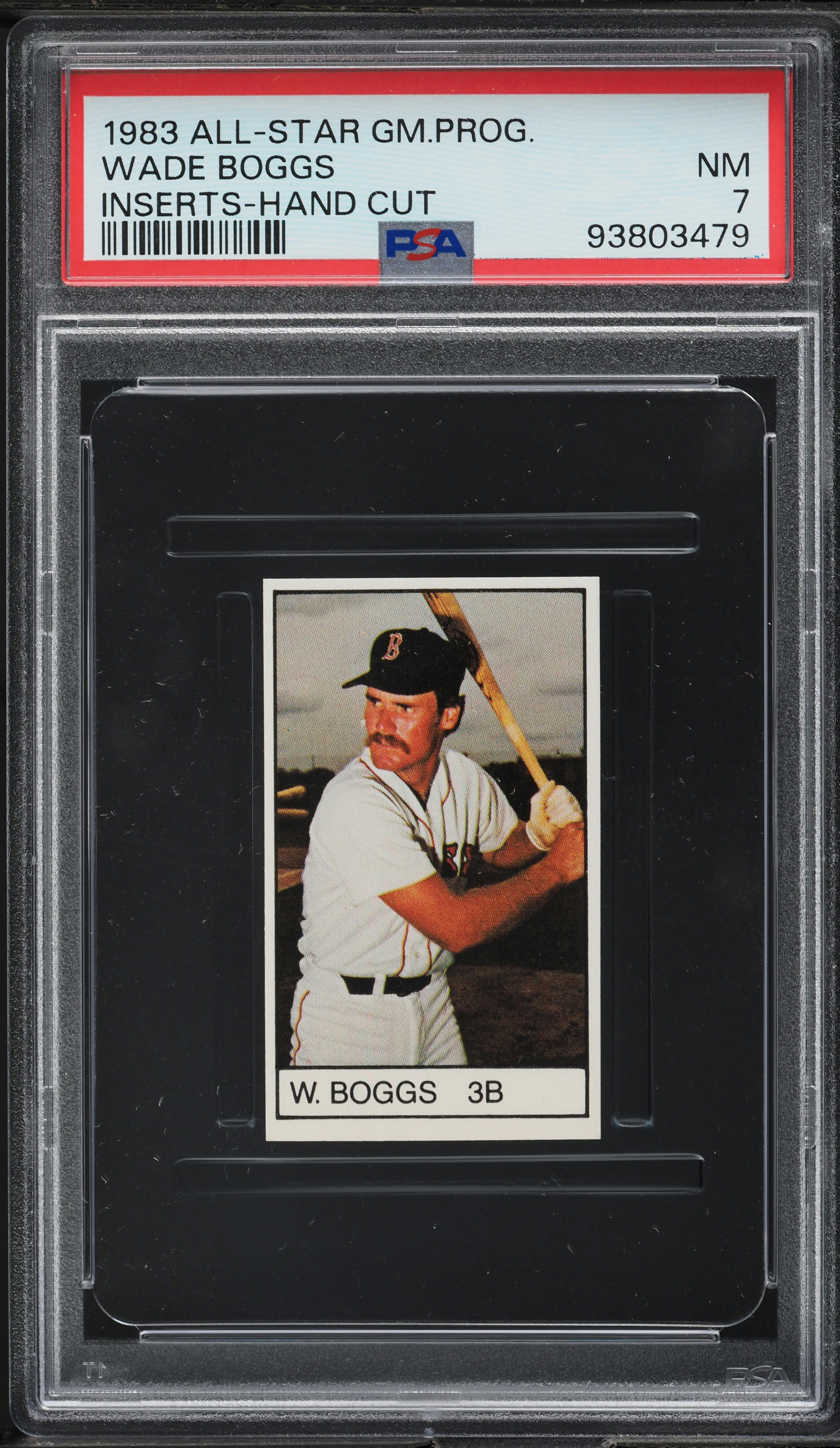 1983 All-Star Game Program Inserts Wade Boggs ROOKIE PSA 7 NRMT on
