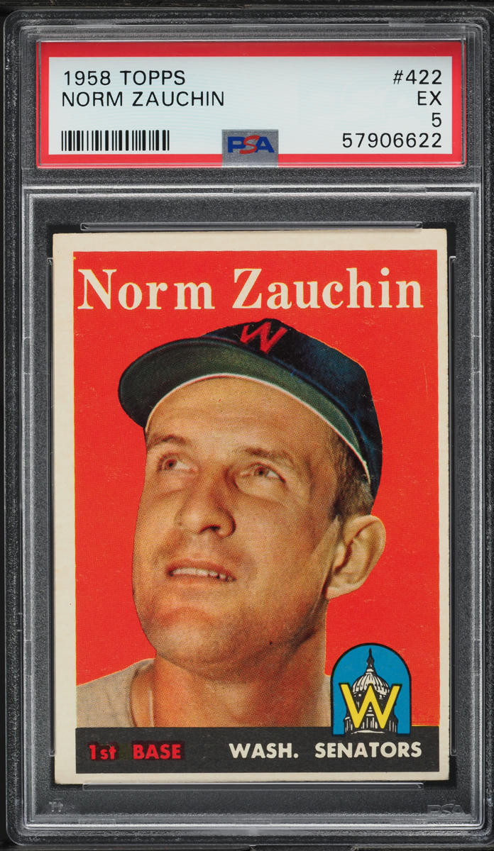 1958 Topps Norm Zauchin #422 PSA 5 EX