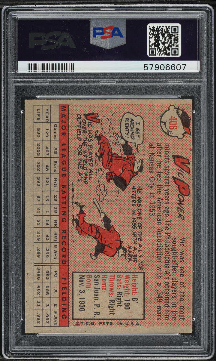 1958 Topps Vic Power #406 PSA 5 EX