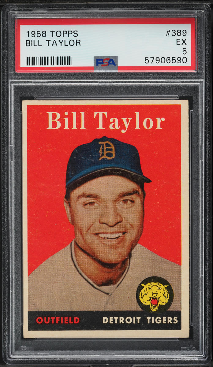 1958 Topps Bill Taylor #389 PSA 5 EX