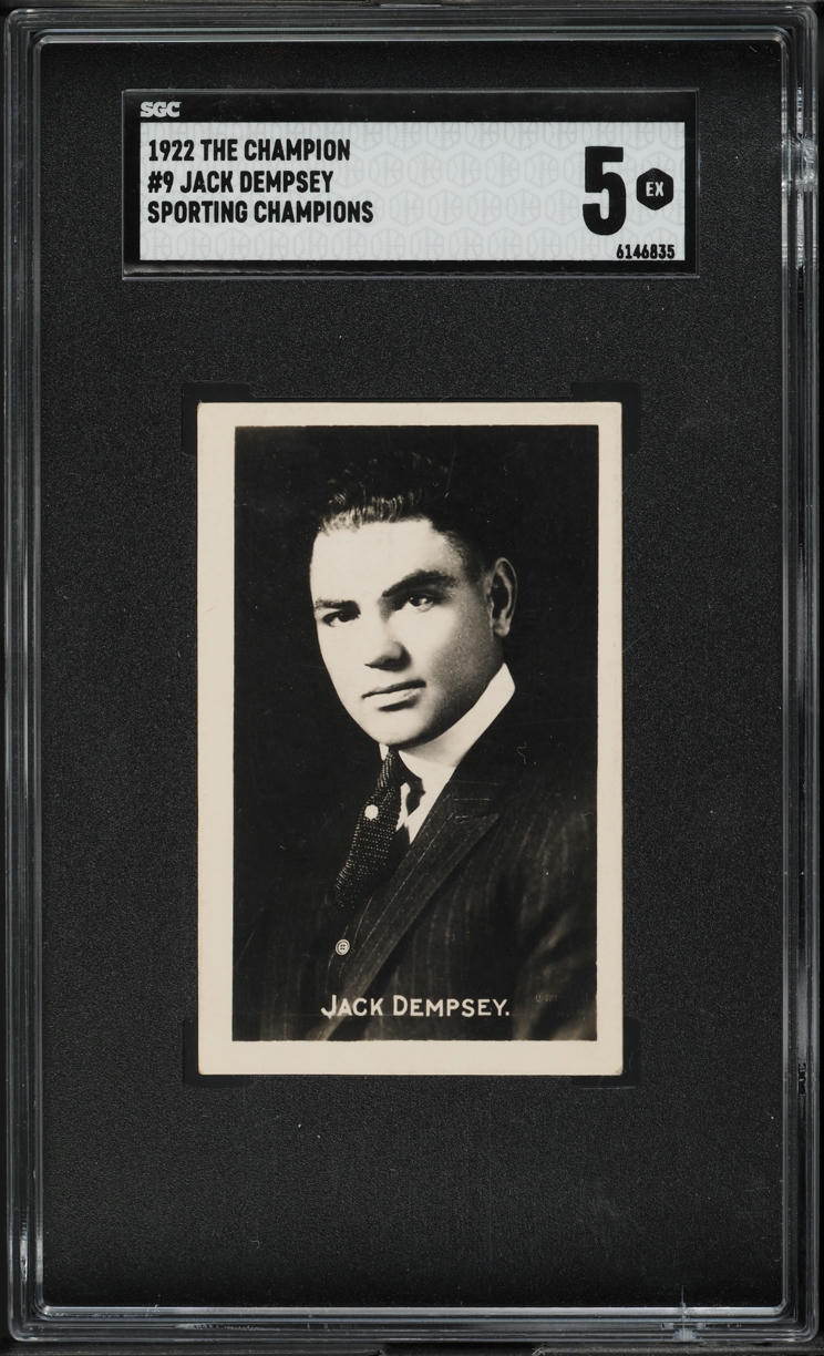 1922 Sporting Champion Boxing Jack Dempsey ROOKIE #9 SGC 5 EX