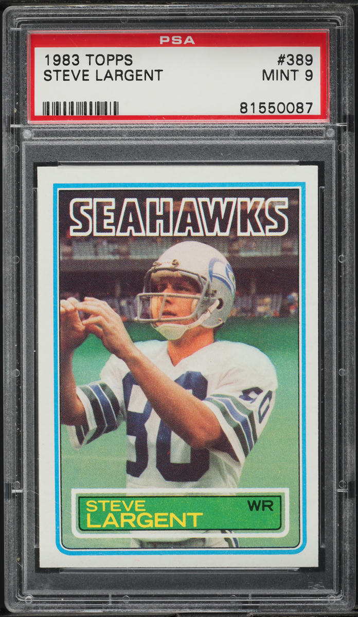 1983 Topps Football Steve Largent #389 PSA 9 MINT