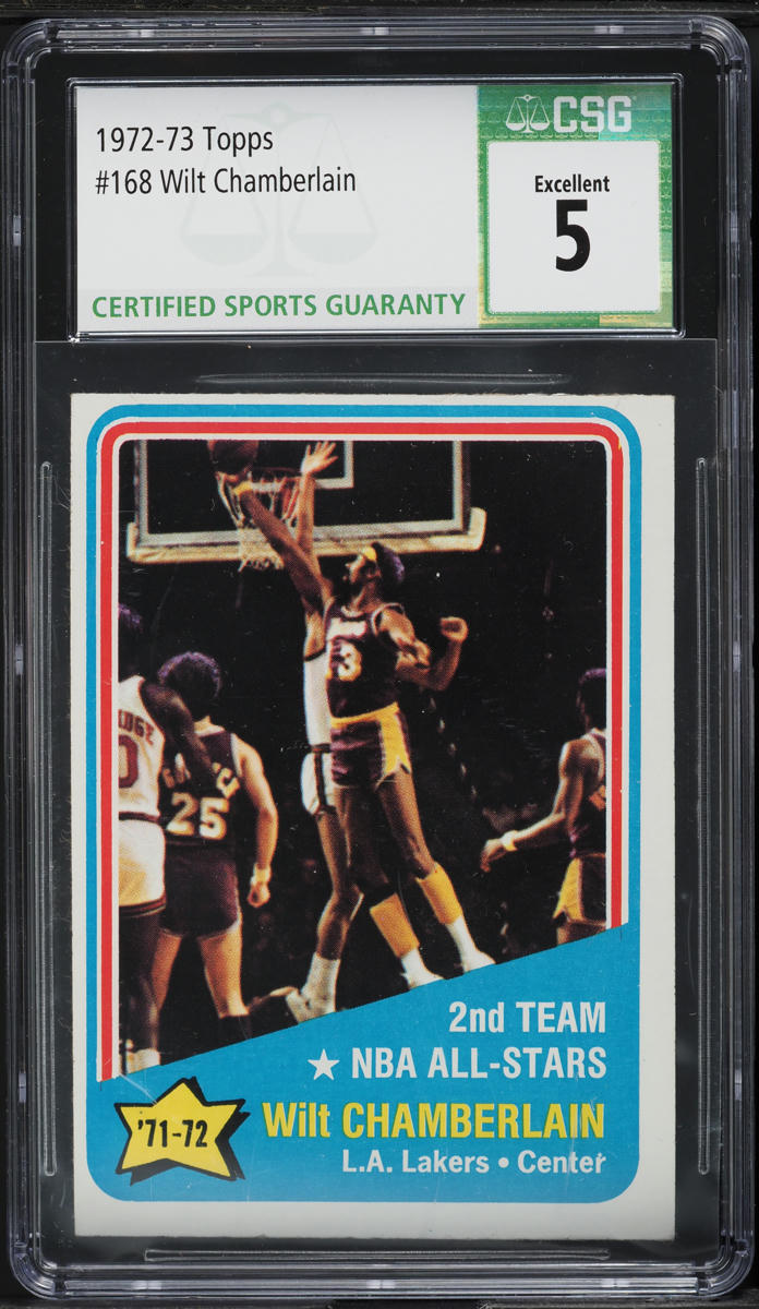 1972 Topps Basketball Wilt Chamberlain ALL-STAR #168 CSG 5 EX