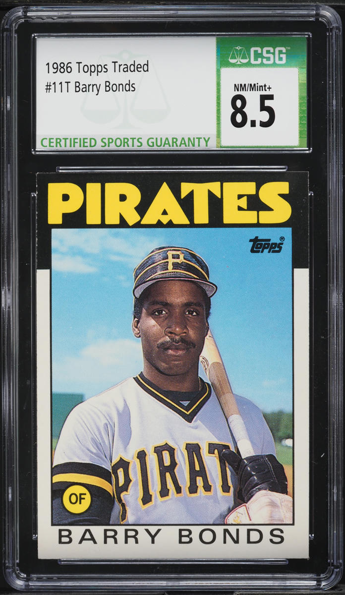 1986 Topps Traded Barry Bonds ROOKIE #11T CSG 8.5 NM-MT+