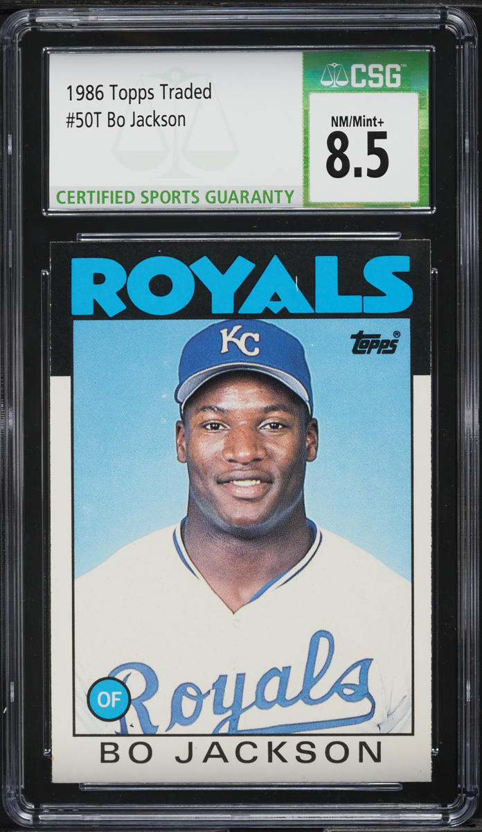 1986 Topps Traded Bo Jackson ROOKIE #50T CSG 8.5 NM-MT+