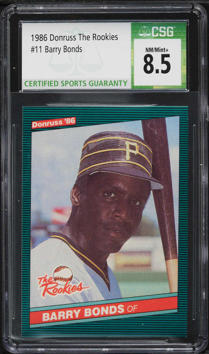 1986 Donruss The Rookies Barry Bonds ROOKIE #11 CSG 8.5 NM-MT+