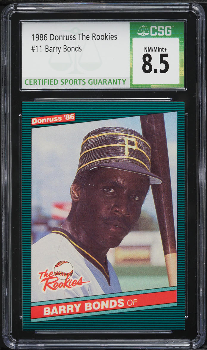 1986 Donruss The Rookies Barry Bonds ROOKIE #11 CSG 8.5 NM-MT+