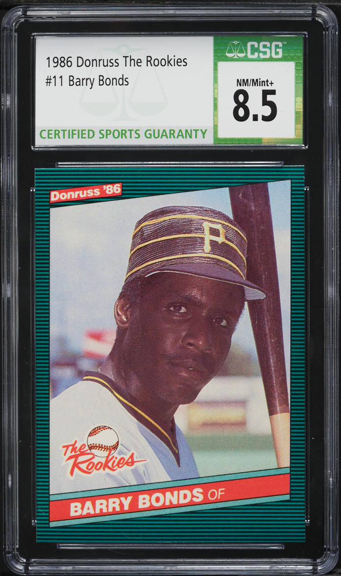 1986 Donruss The Rookies Barry Bonds ROOKIE #11 CSG 8.5 NM-MT+