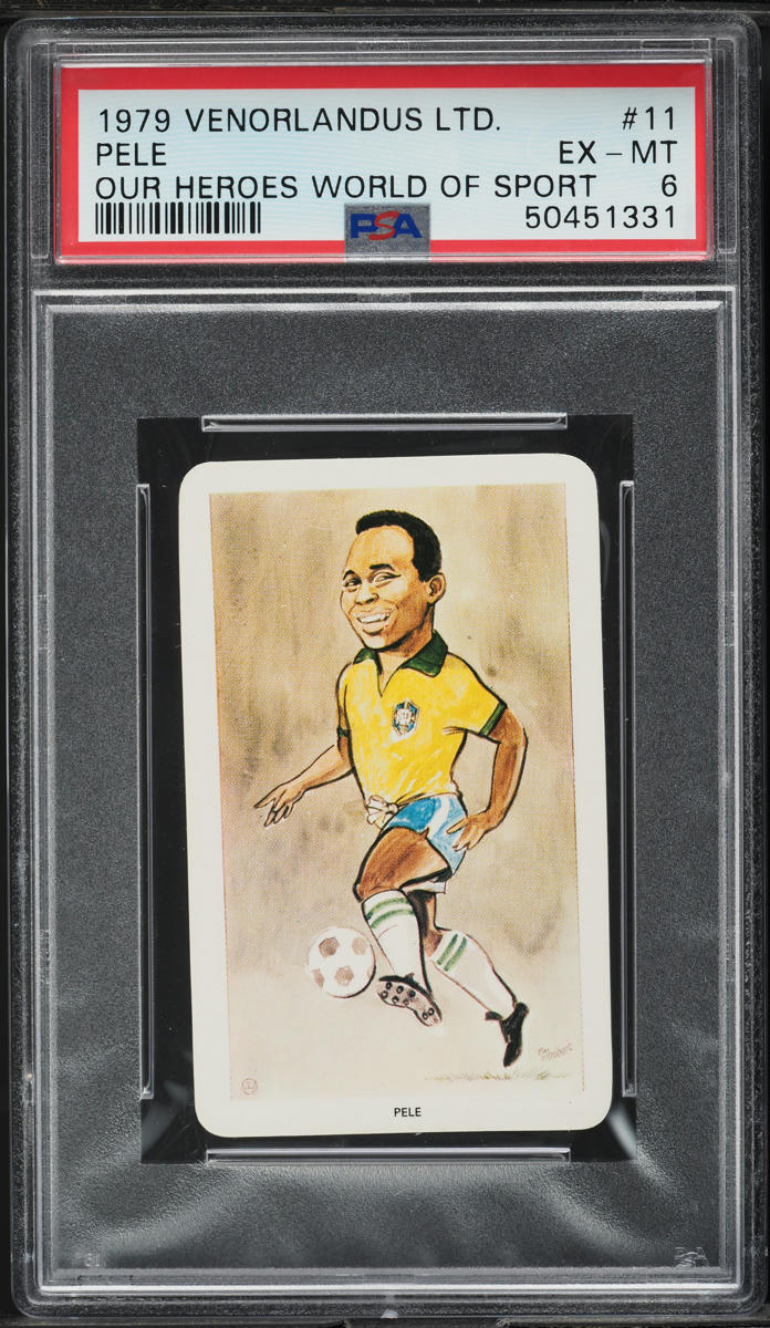 1979 Venorlandus Our Heroes World Of Sport Soccer Pele #11 PSA 6 EXMT