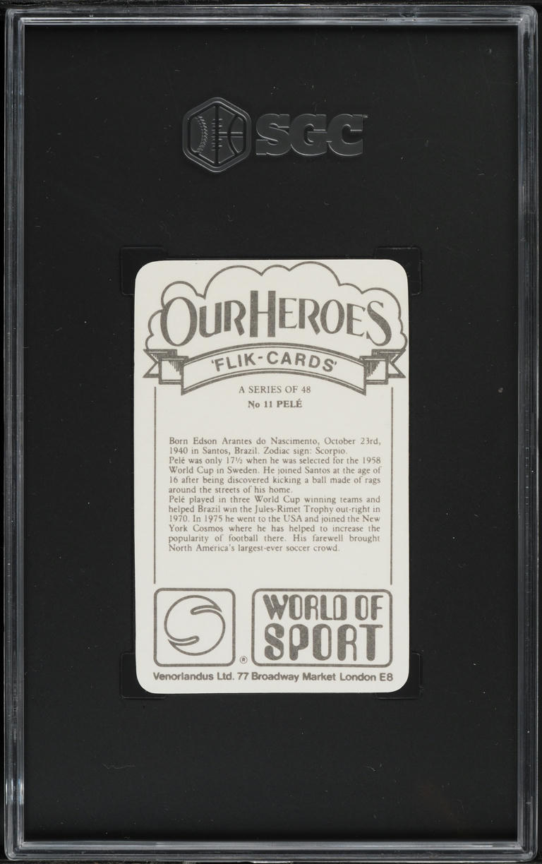 1979 Venorlandus Our Heroes World Of Sport Soccer Pele #11 SGC 8 NM-MT
