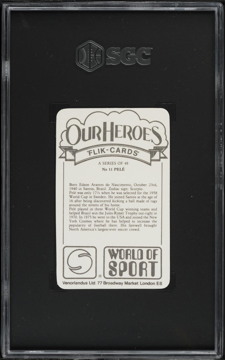 1979 Venorlandus Our Heroes World Of Sport Soccer Pele #11 SGC 7 NRMT