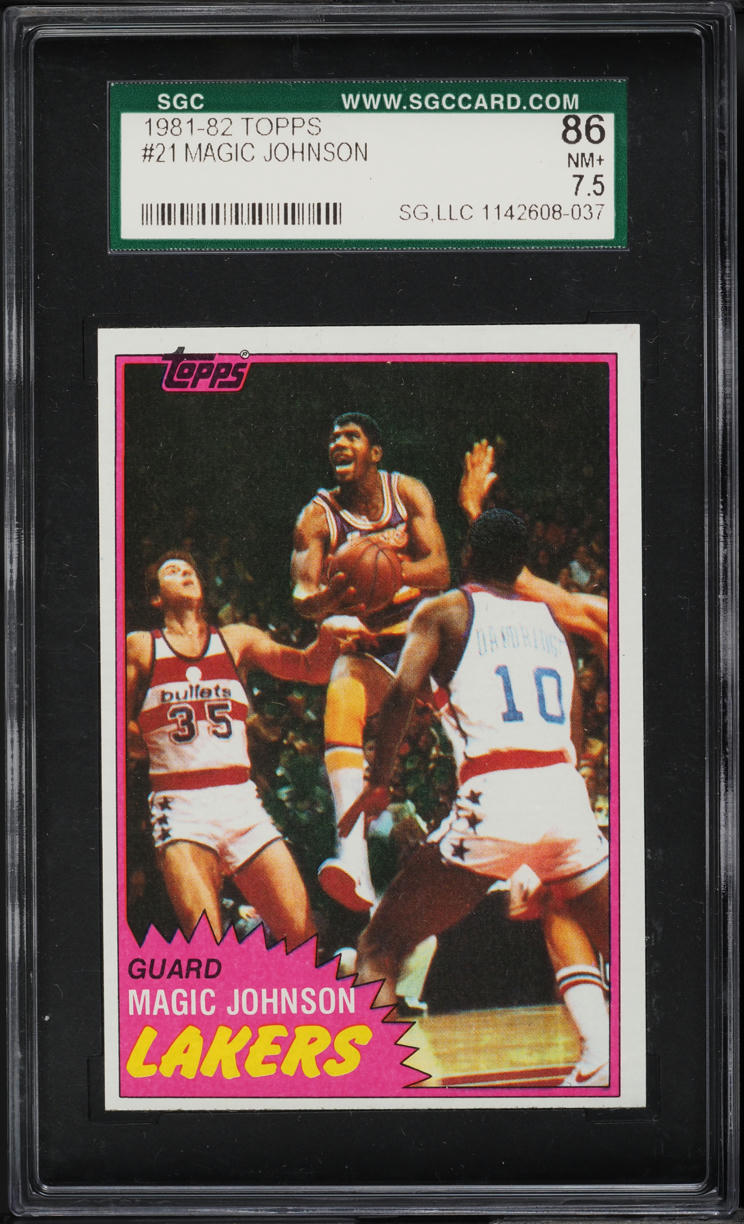 1981 Topps Basketball Magic Johnson #21 SGC 7.5 NRMT+