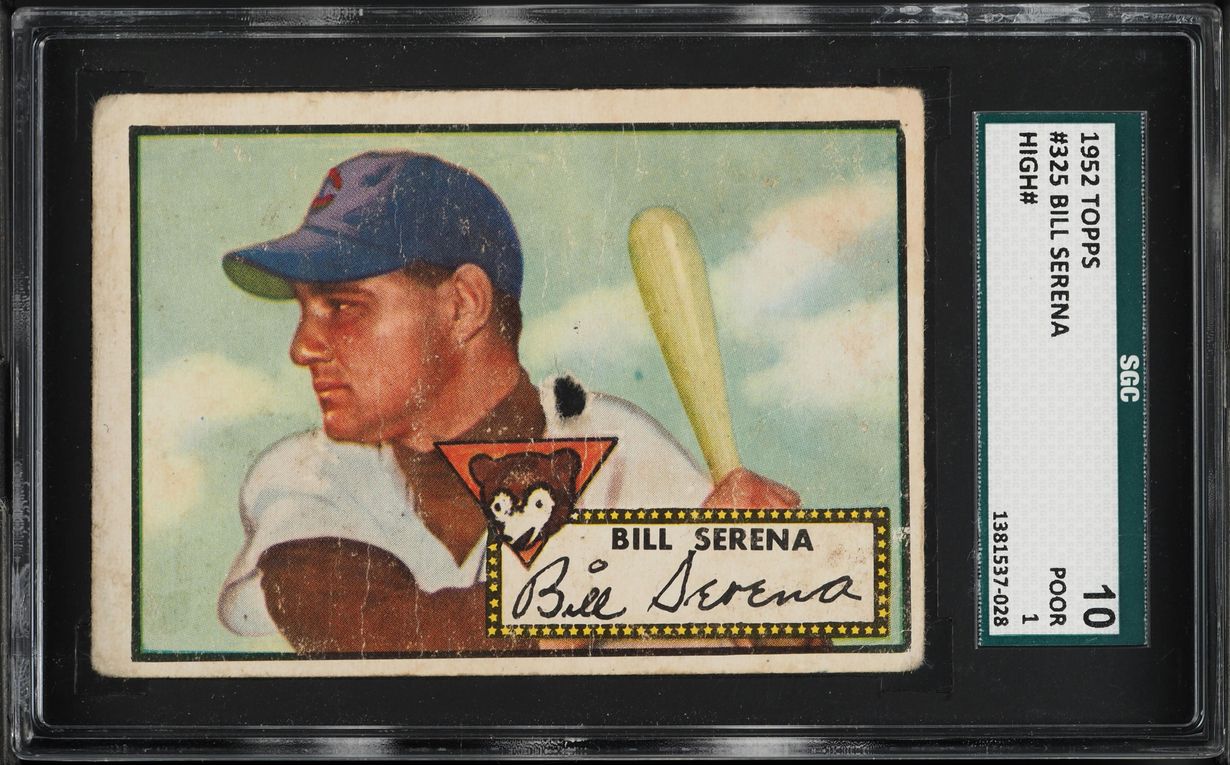 1952 Topps Bill Serena #325 SGC 1 PR