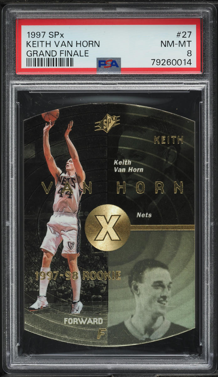 1997 SPx Grand Finale Die-Cut Keith Van Horn ROOKIE /50 #27 PSA 8 NM-MT