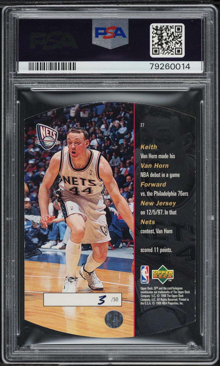 1997 SPx Grand Finale Die-Cut Keith Van Horn ROOKIE /50 #27 PSA 8 NM-MT