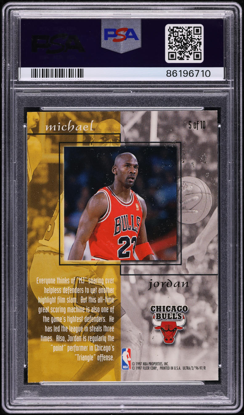 1996 Ultra Give & Take Michael Jordan #5 PSA 8 NM-MT