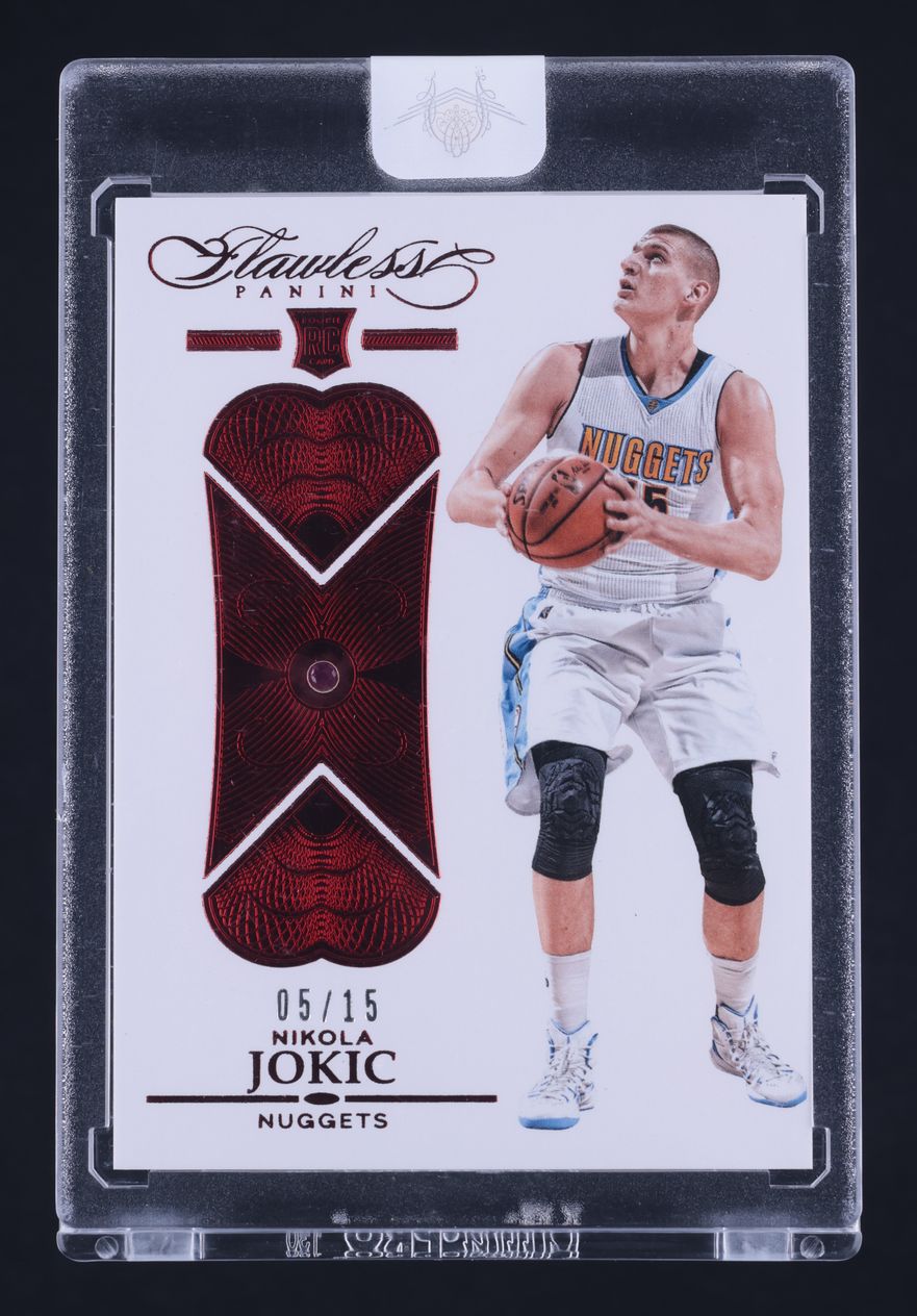 2015 Panini Flawless Ruby Gems Nikola Jokic ROOKIE /15 #145 MBA AUTH