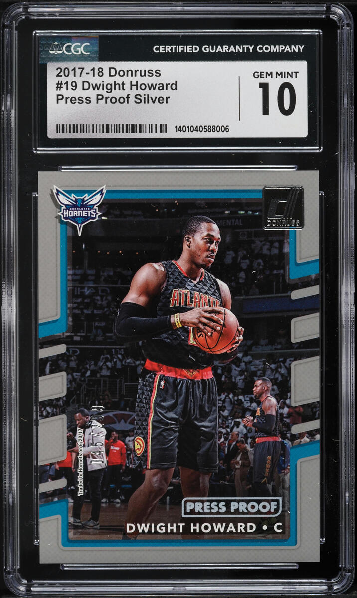 2017 Donruss Press Proof Silver Dwight Howard #19 CGC 10 GEM MINT