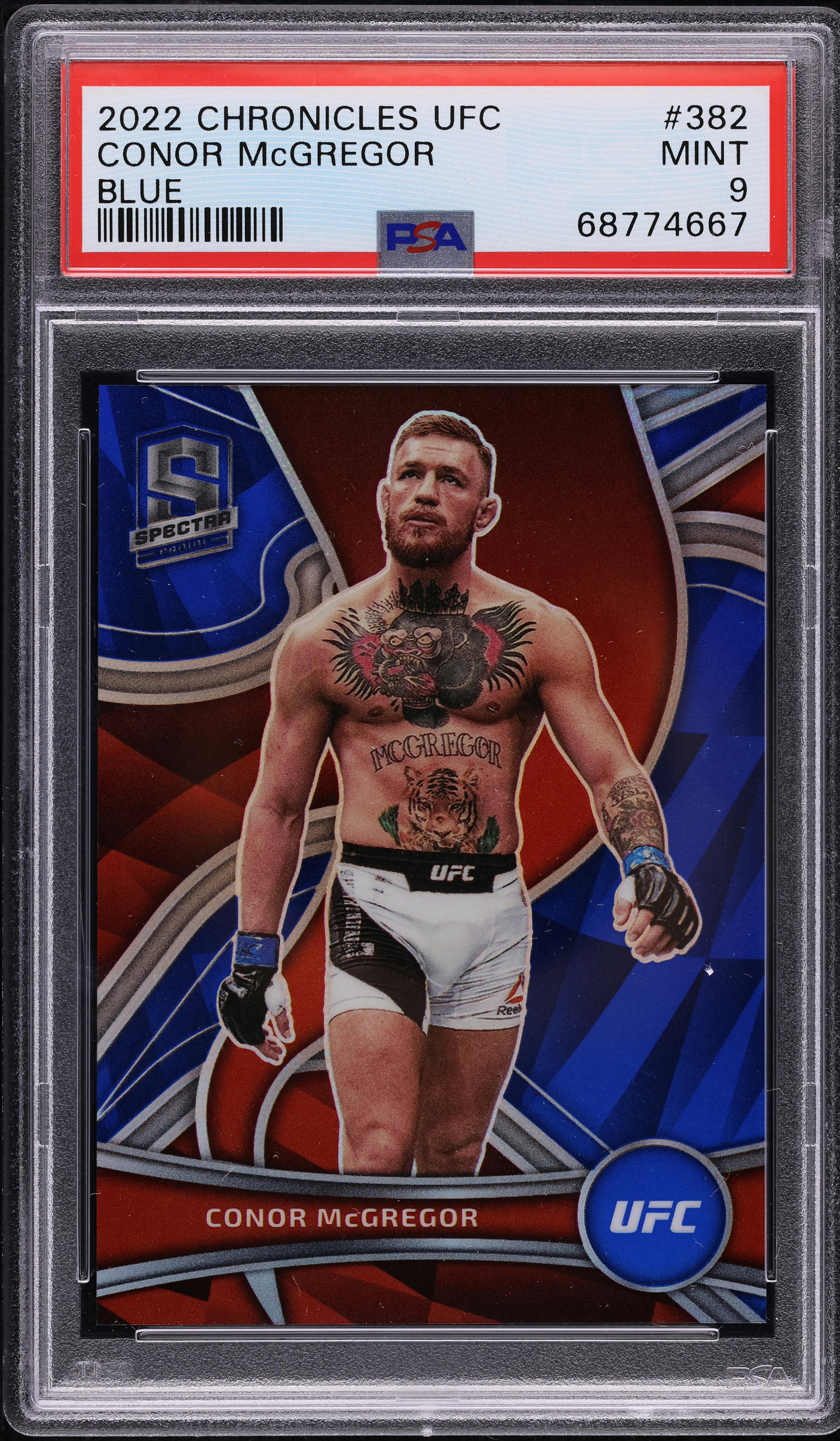 2022 Panini Chronicles UFC Blue Conor McGregor /99 #382 PSA 9 MINT