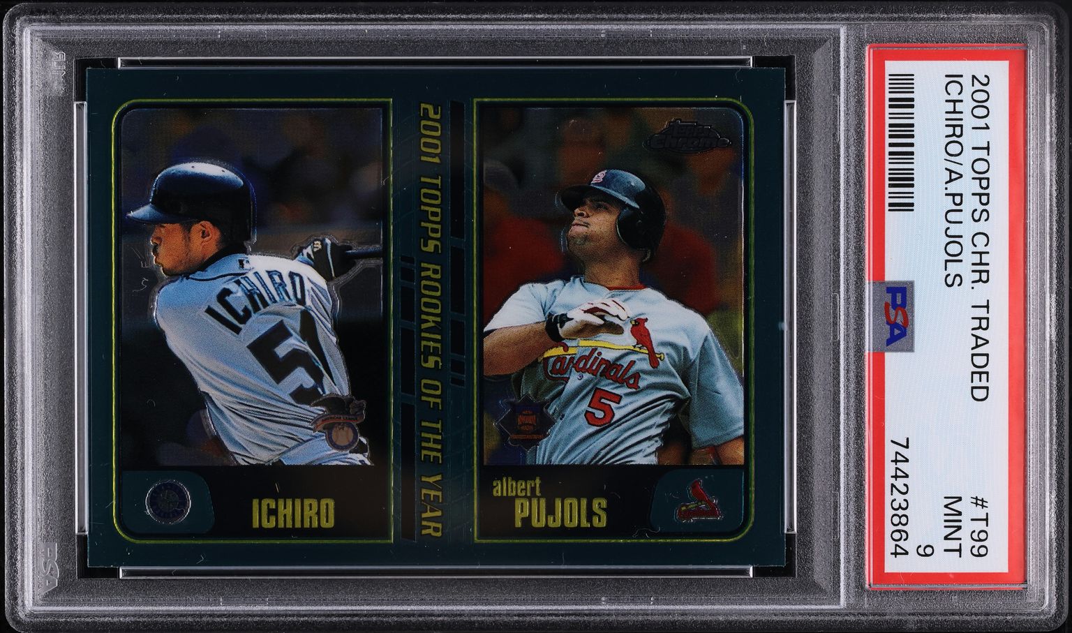 2001 Topps Chrome Traded Ichiro Suzuki & Albert Pujols ROOKIE #T99