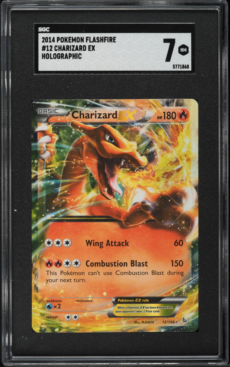 2014 charizard ex pokemon card value 11/106 Holo Flashfire XY PLANETA XY PSA 8 Charizard Ex #100
