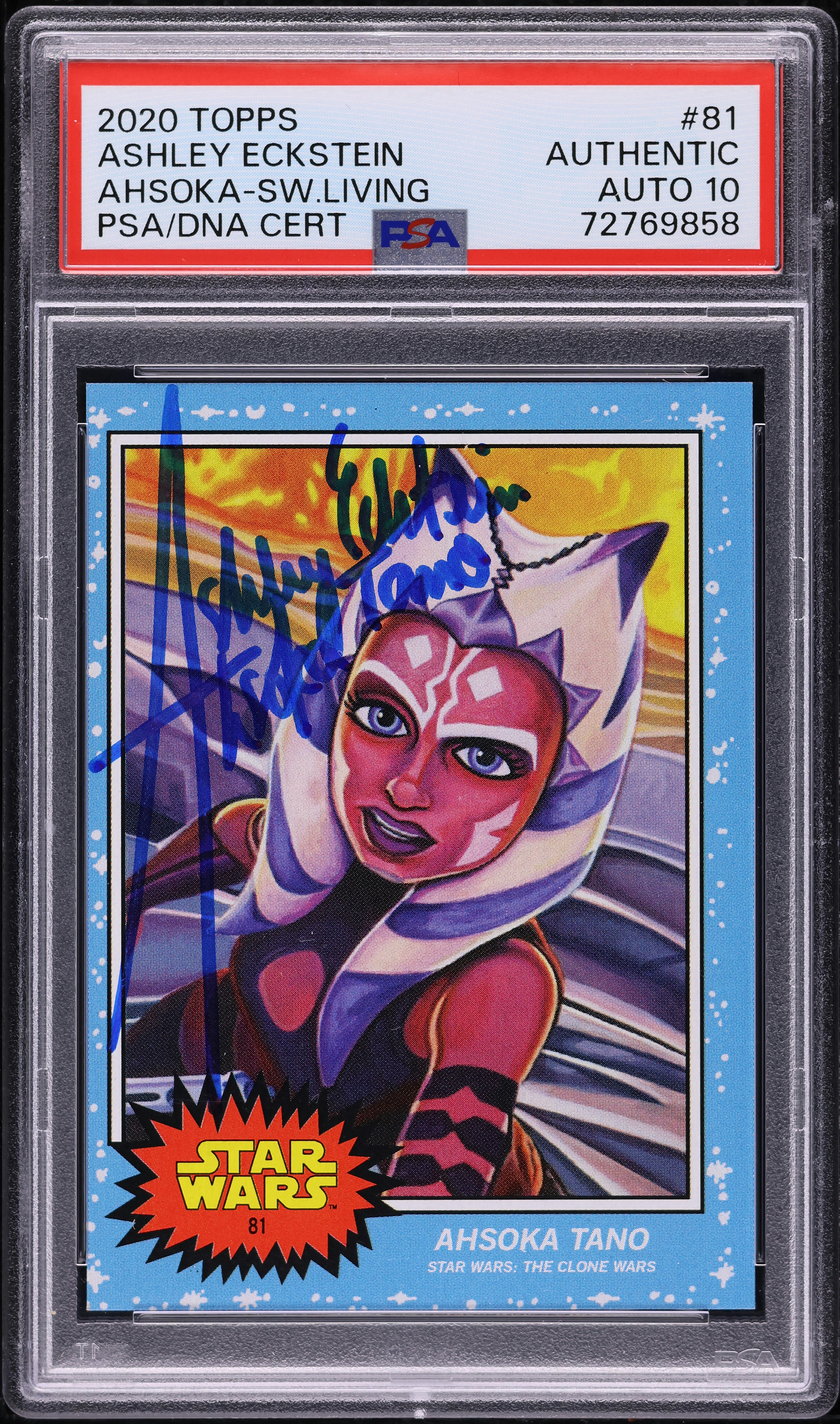 2020 Topps Star Wars Living Ahsoka Tano Ashley Eckstein AUTO DNA