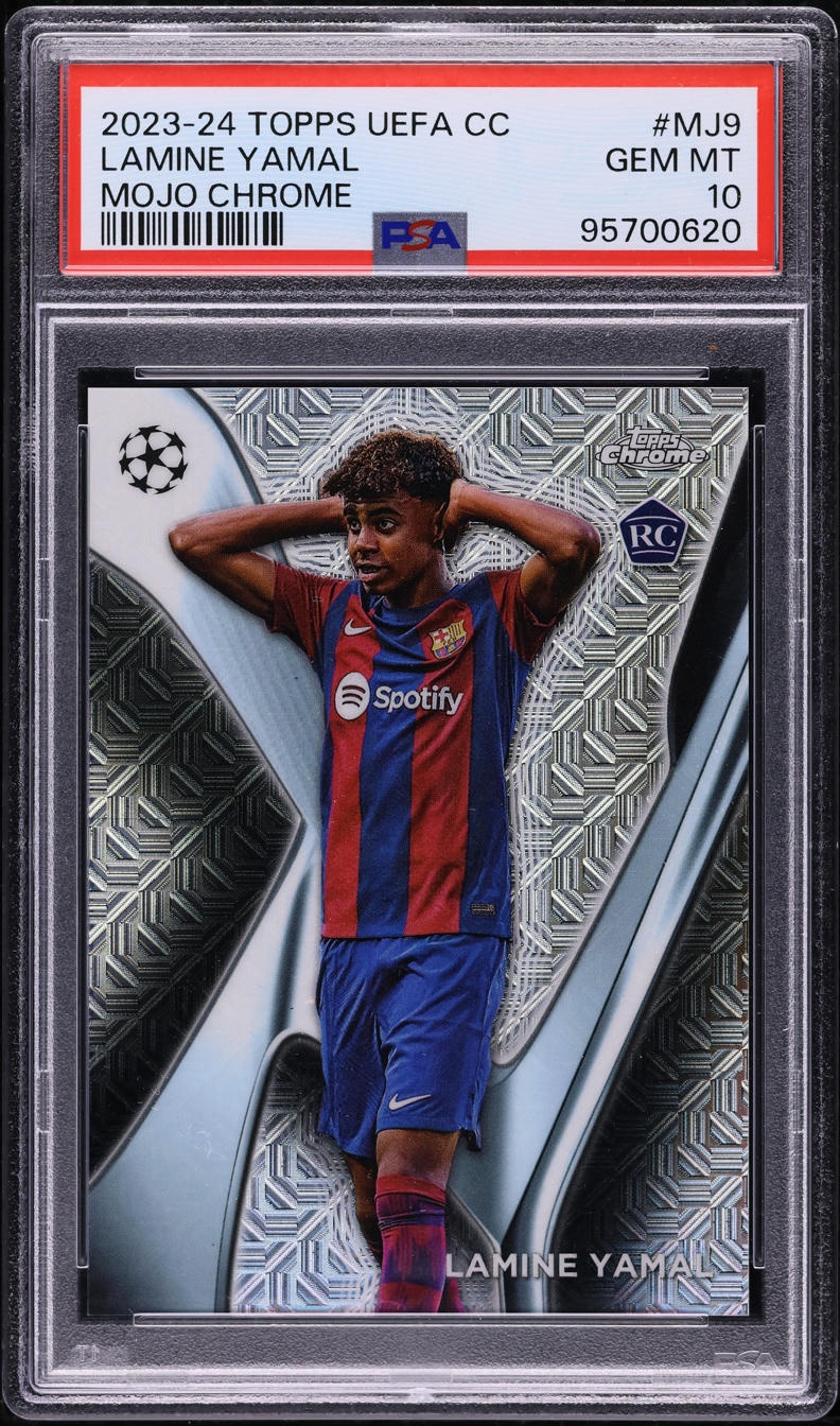 2023 Topps UEFA Club Competitions Mojo Chrome Lamine Yamal ROOKIE #MJ9 PSA 10