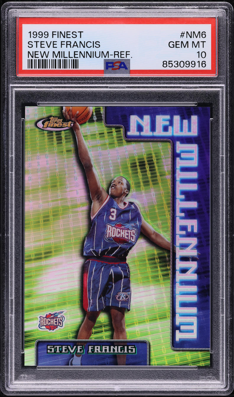 1999 Finest New Millennium Refractor Steve Francis ROOKIE /300 #NM6 PSA 10 GEM