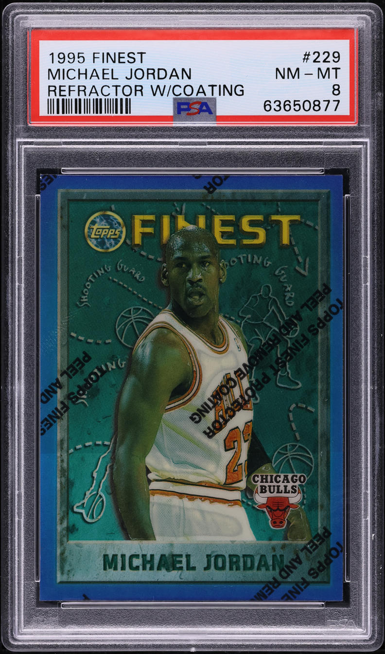 1995 Finest w/ Coating Michael Jordan #229 PSA 8 NM-MT