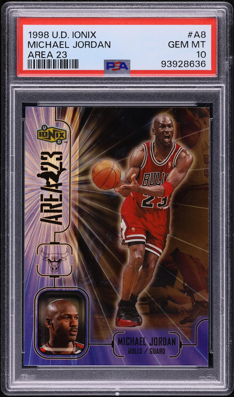 1998 Upper Deck Ionix Area 23 Michael Jordan #A8 PSA 10 GEM MINT