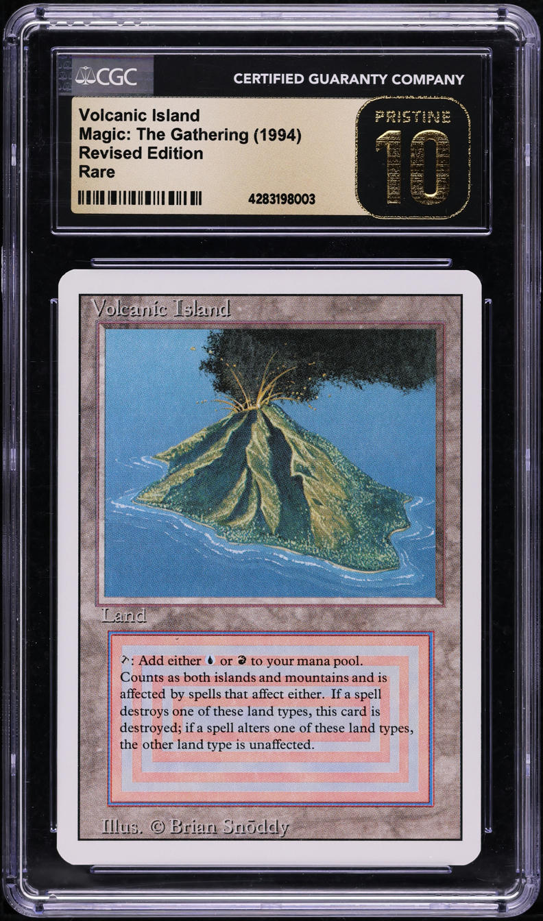 1994 Magic The Gathering MTG Revised Dual Land Volcanic Island CGC