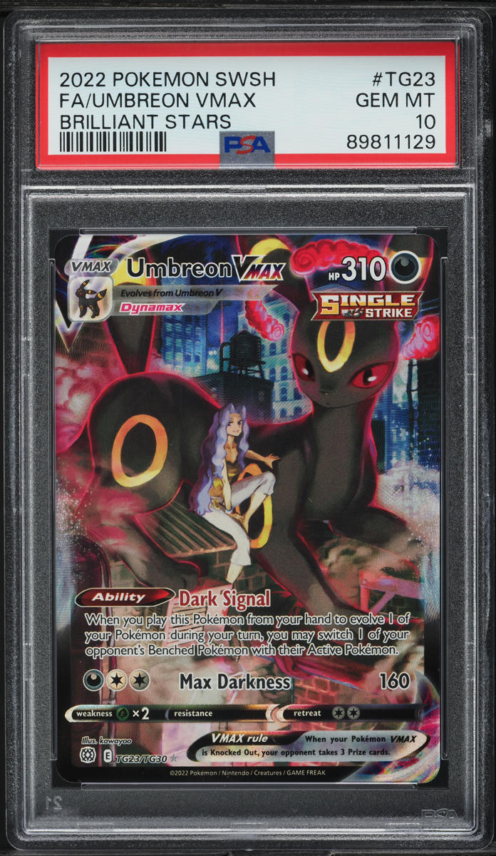 2022 Pokemon Sword & Shield Brilliant Stars Umbreon VMAX #TG23 PSA 10 GEM MINT