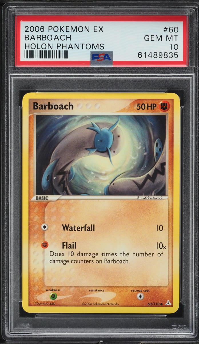 2006 Pokemon EX Holon Phantoms Barboach #60 PSA 10 GEM MINT on Fanatics Collect 2006 Pokemon EX Holon Phantoms Barboach #60 PSA 10 GEM MINT on Fanatics Collect